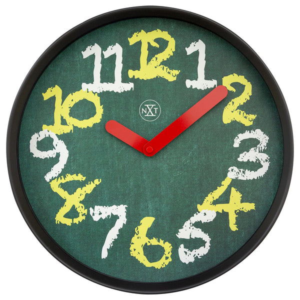 NeXtime Chalkboard Wall Clock 30cm (Green)