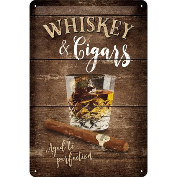 Nostalgic-Art Whiskey and Cigars Medium Sign (20x30cm)