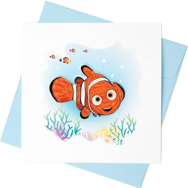 Quilled Clown Fish Greeting Card (15x15cm)