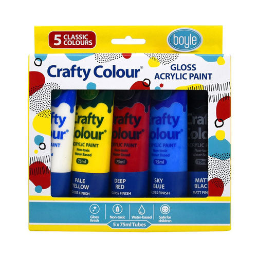 Crafty Colour 5-Pack Acrylic Paint