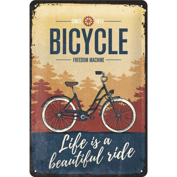 Nostalgic-Art Bicycle Beautiful Ride Medium Sign (20x30cm)