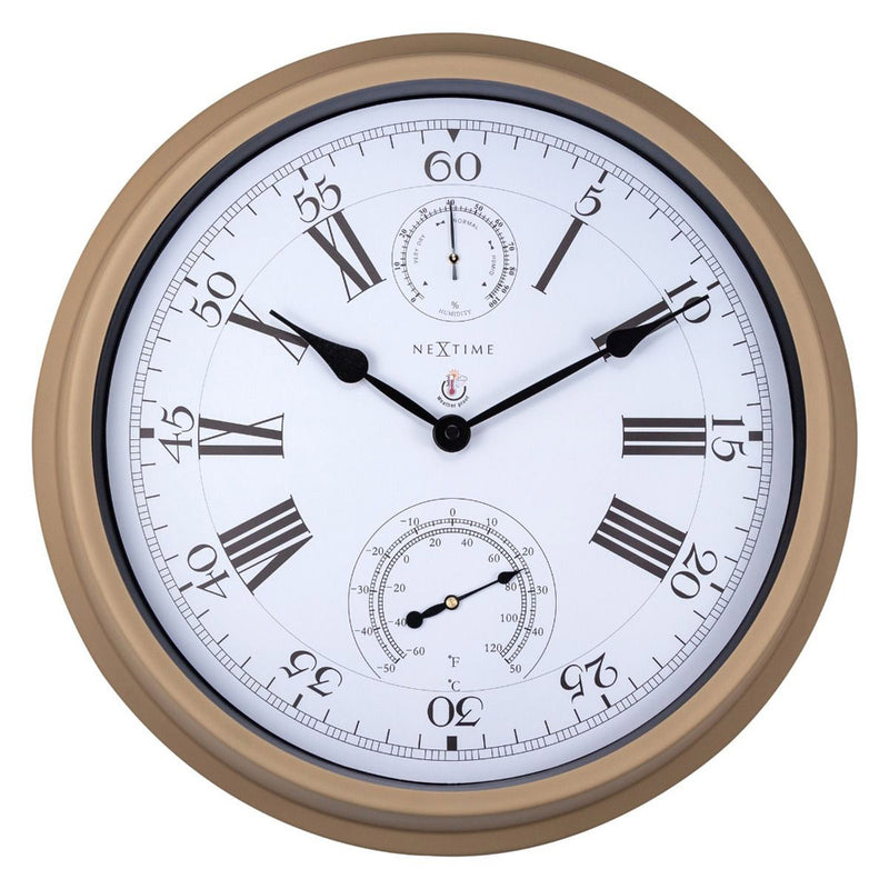 NeXtime Hyacinth Outdoor Wall Clock 40.5cm (Brown)