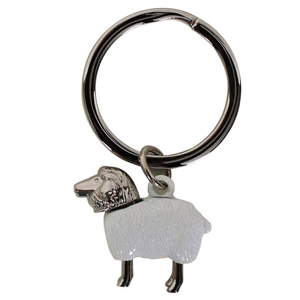 Sheep Design Keyring (White)