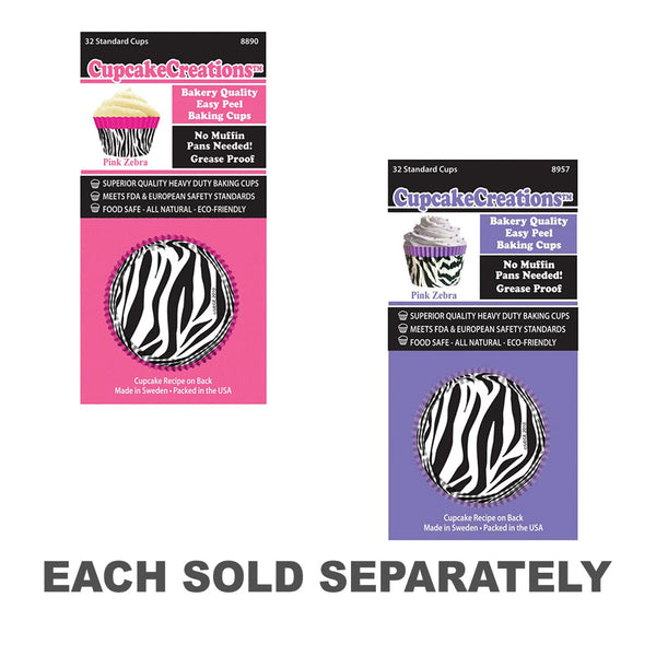 Standard Zebra Cupcake Cups 32pk