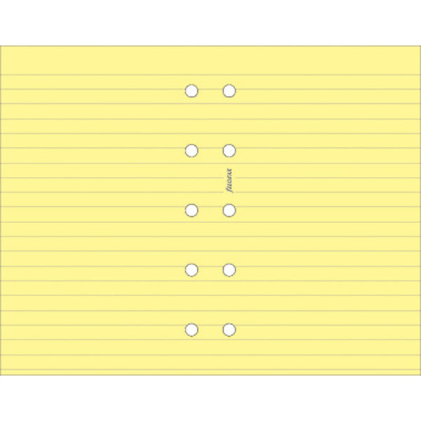 Filofax Mini Ruled Notepaper Refill (Yellow)