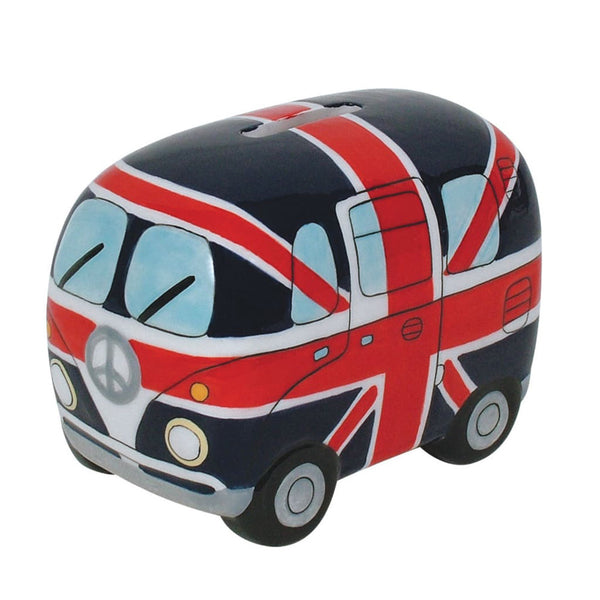 UK Flag Camper Van Money Box