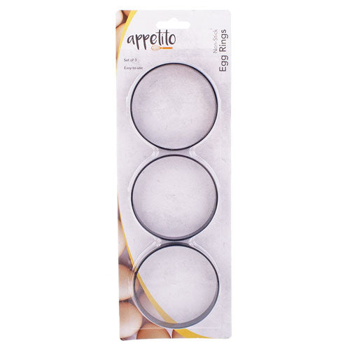 Appetito Non-Stick Egg Rings (Set of 3)