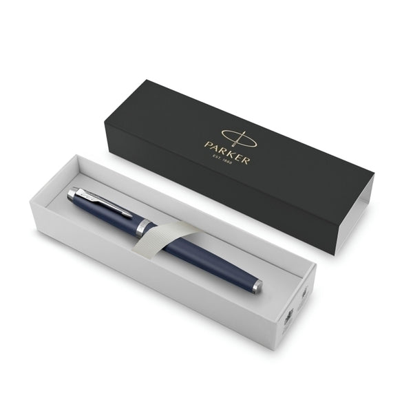 Parker IM Chrome Trim Fountain Pen (Blue)