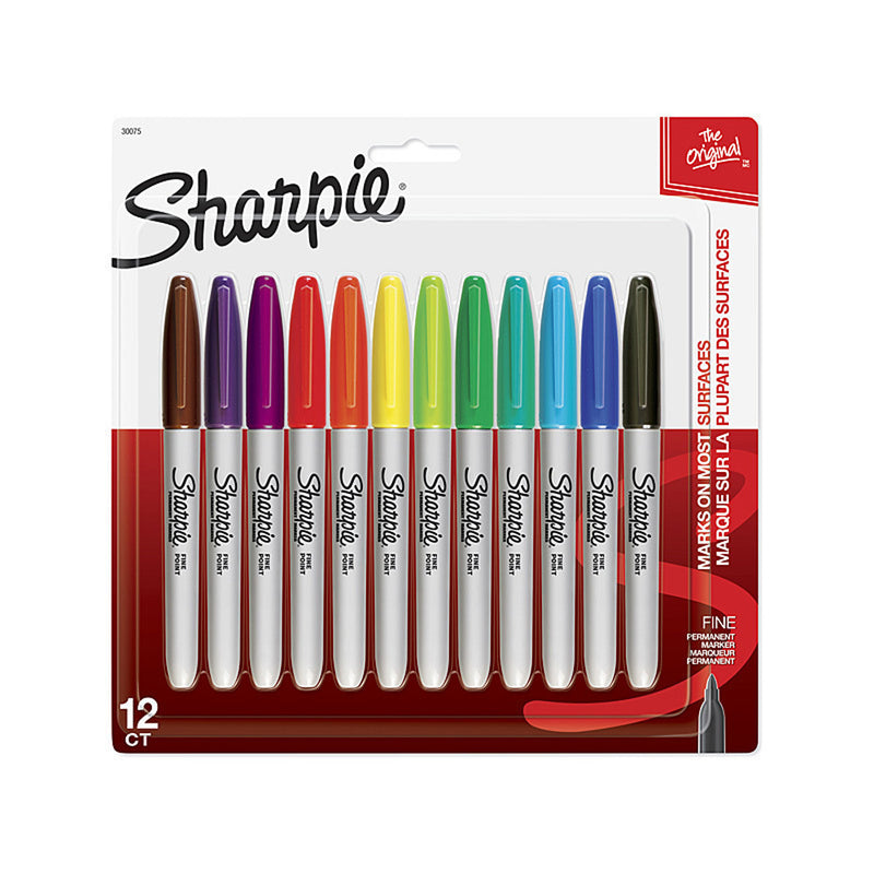 Sharpie Permanent Marker Fine 12pk