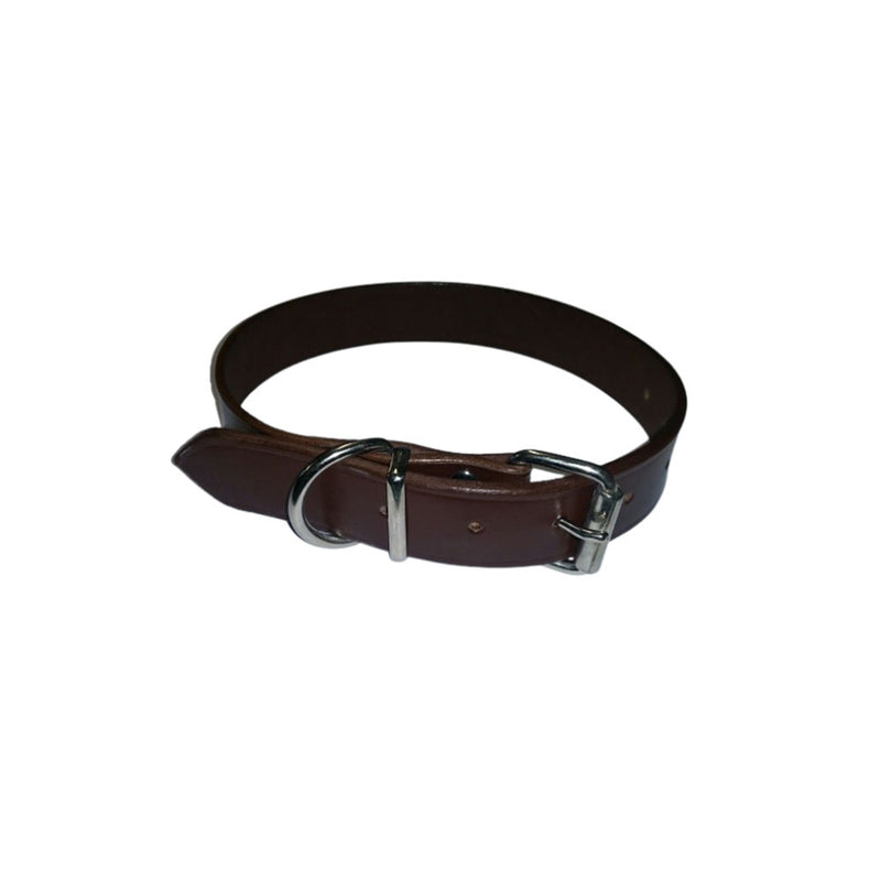 Leather Plain Collar (Brown)