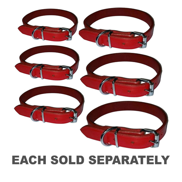 Leather Plain Collar (Red)