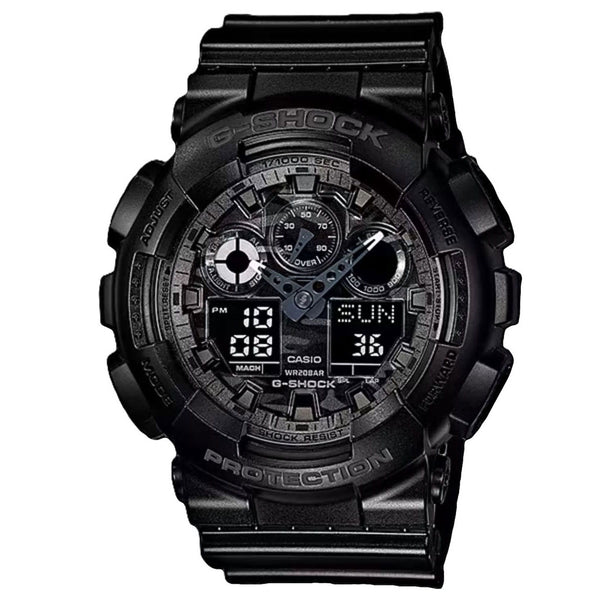 Casio G-Shock Camo Face Duo GA100CF-1A Watch (Black/Grey)