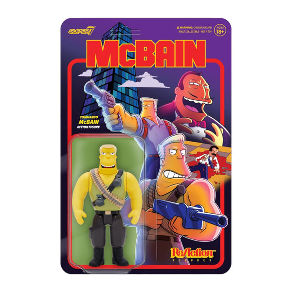 The Simpsons: McBain McBain Commando Reaction 3.75" Figure