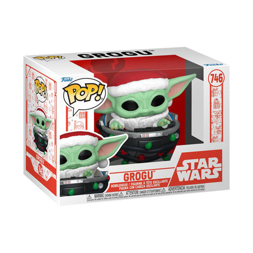 Star Wars: The Mandolorian Grogu Pram Holiday Pop! Vinyl