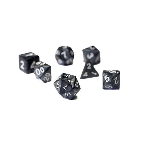 Sirius Dice Pearl Charcoal Grey Acrylic Dice Set 7pcs