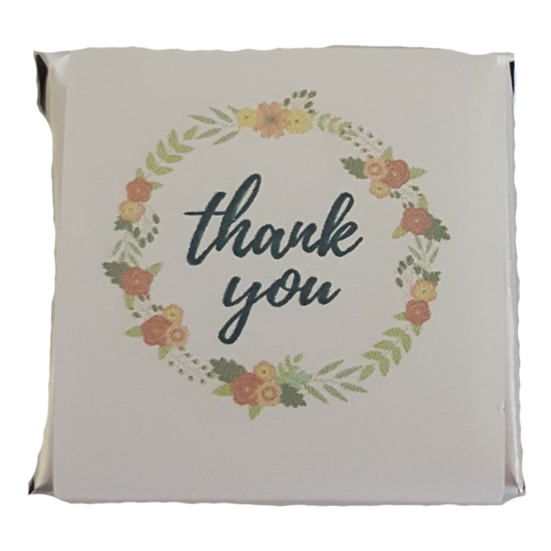 Belgian Wrapped Rustic/Vintage Thank You Chocolate