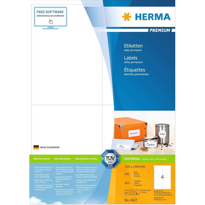 Herma Premium Labels A4 105mm 200pc