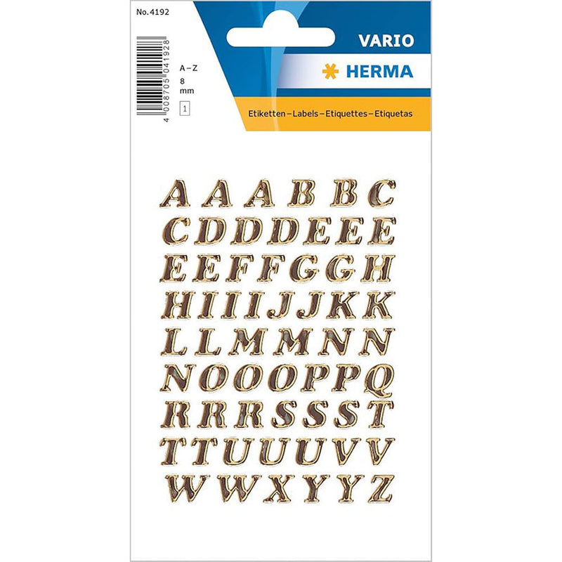 Herma Prismatic Film Letter Sticker A-Z 8mm (Gold)