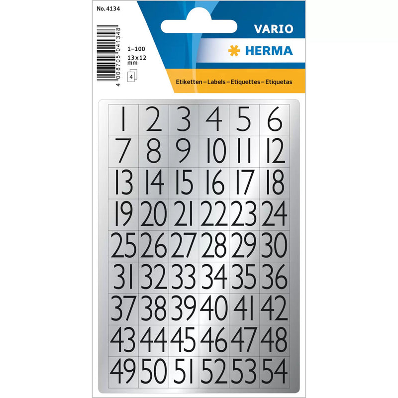 Herma Number Film Foil Sticker