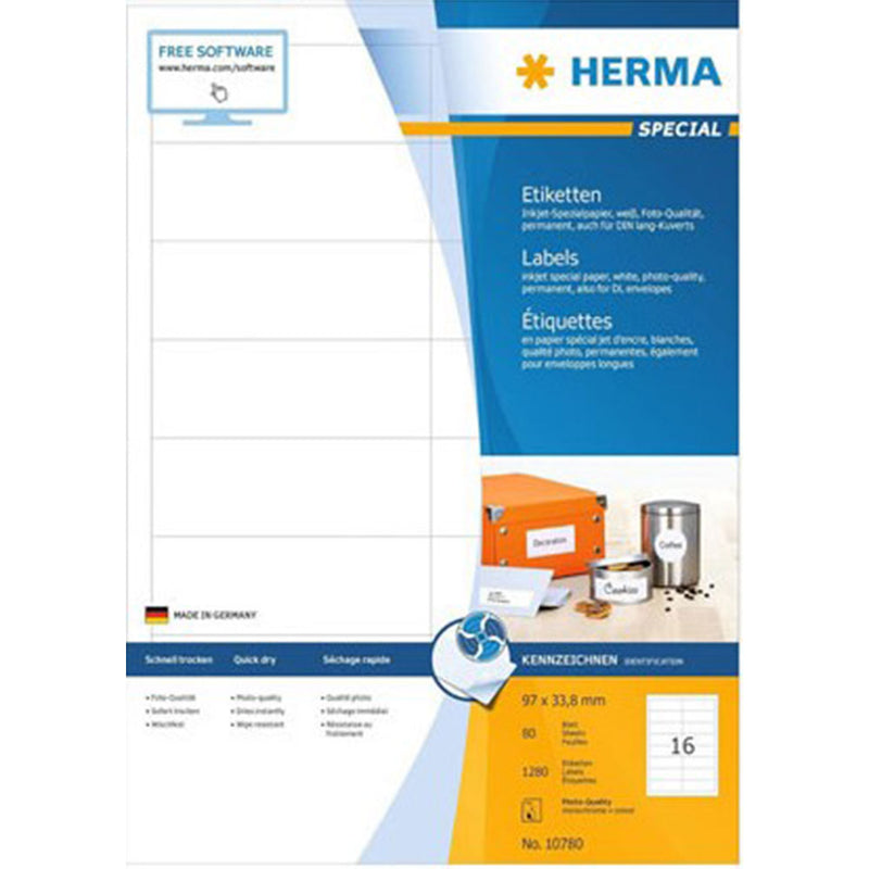 Herma Inkjet Labels A4 80pc