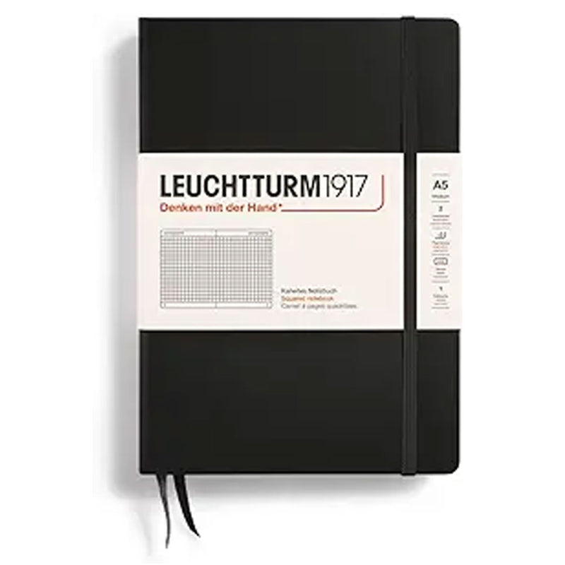 Leuchtturm Leather A5 Notebook 251pg (Black)