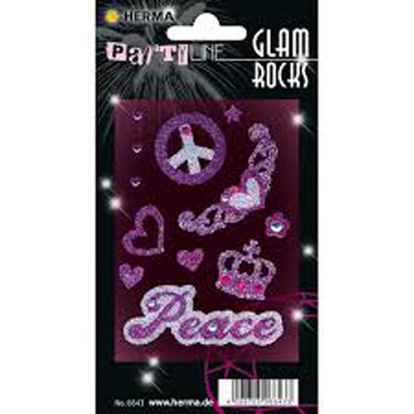 Herma Peace Glam Rocks Sticker