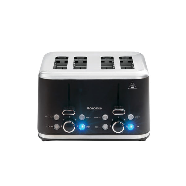 Brabantia Stainless Steel 4 Slice Toaster (Matt Black)