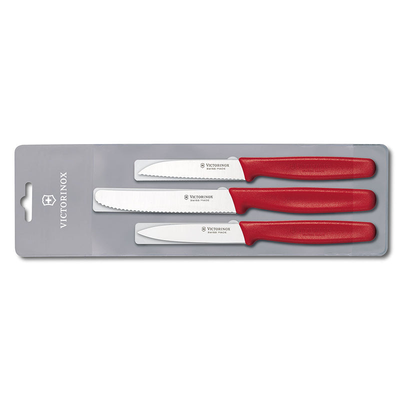 Victx Paring Knife Set 3pcs (Red)