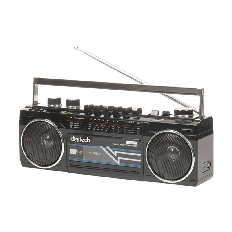 Boom Box with Cassette Bluetooth and AM/FM Radio