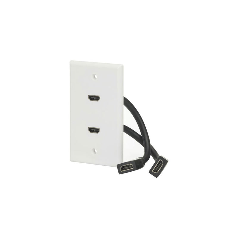 Dual HDMI 2.1 Wall Plate with Flylead