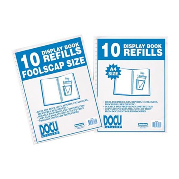 Bantex Clear A4 Display Book Refills 10pcs