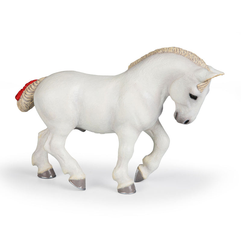 Papo White Percheron Figurine