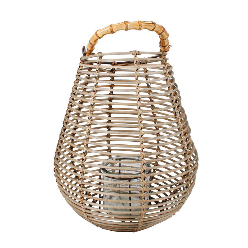 Sita Rattan Lantern with Cane Handle (37x28cm)