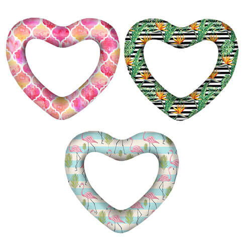 Giant Heart Swim Ring (Deflated:160x135cm)