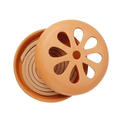 Terracotta Incense Coil Burner w/ 4-Piece Coils in Box 14cm