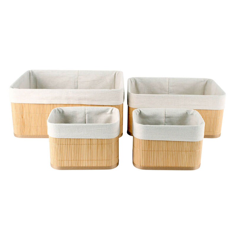 Kalib Bamboo Storage Baskets with Lining