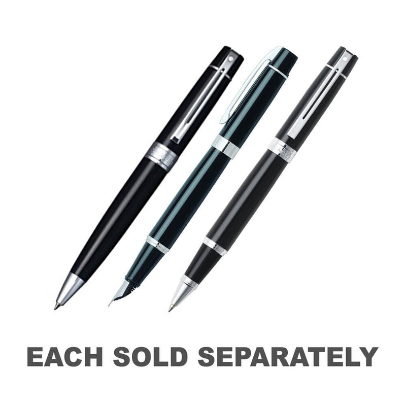 300 Glossy Black/Chrome Plated Pen