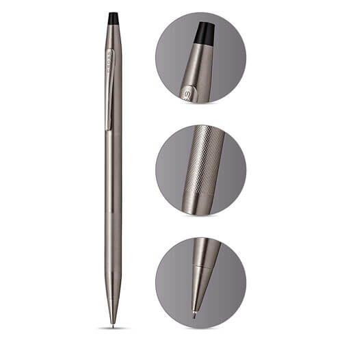 Classic Century Titanium Grey & MicroKnurl Mechanical Pencil