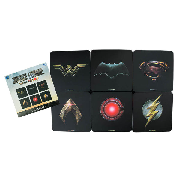 Justice League Movie Full Team Logo Coaster Set of 6