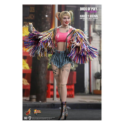 Birds of Prey Harley Quinn Caution Tape Jacket 1:6 Scale 12"