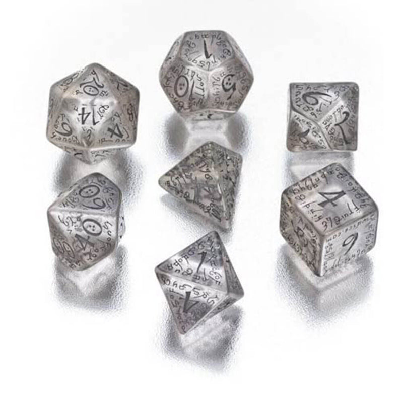 Q Workshop Elvish Dice Translucent Set of 7