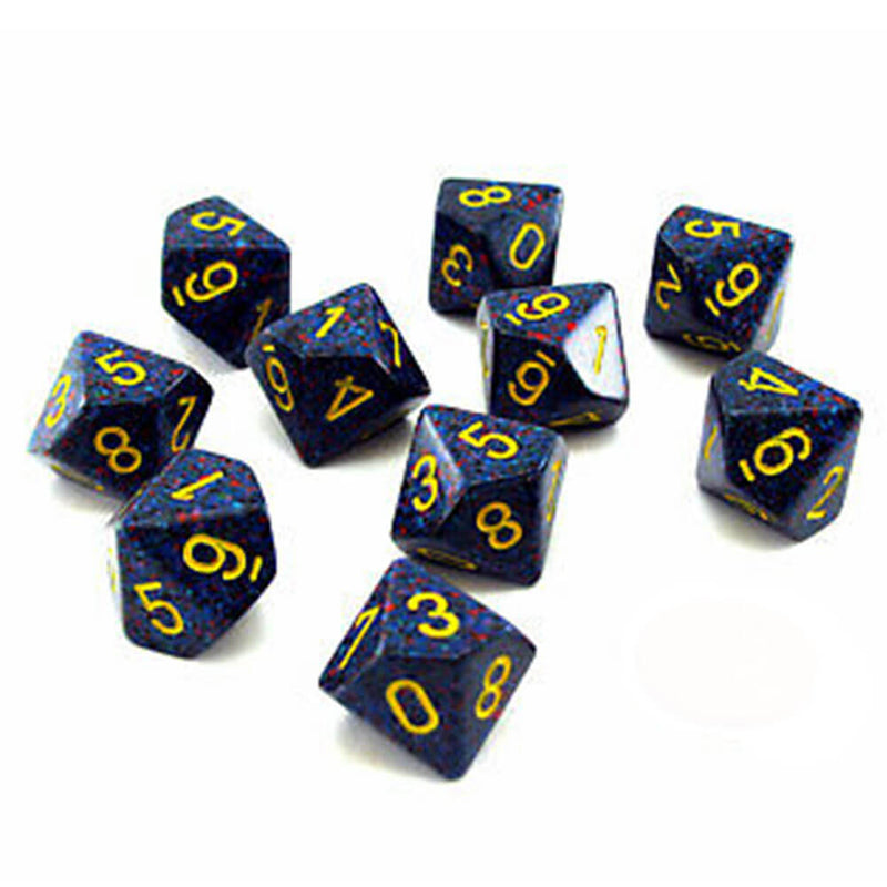 Chessex D10 Polyhedral 10-Die Speckled Set