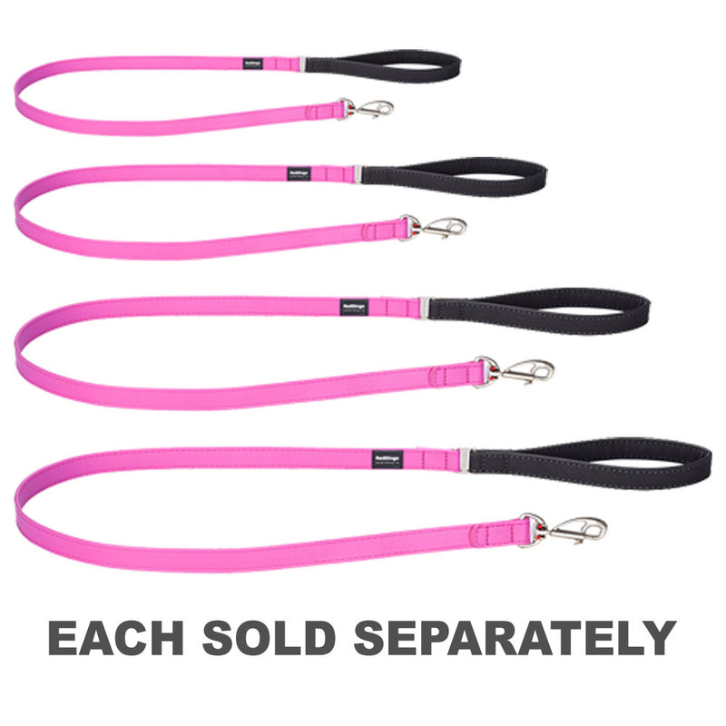 Elegant Vegan Leather Dog Lead (Hot Pink)