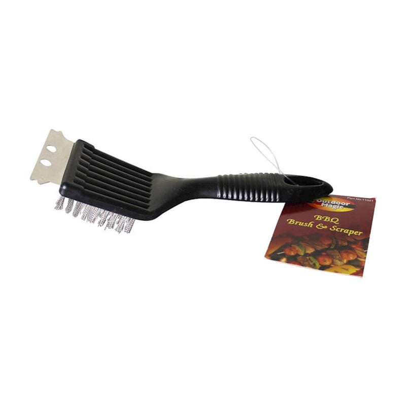 Outdoor Magic Grill Brush Scraper S/Steel Bristles