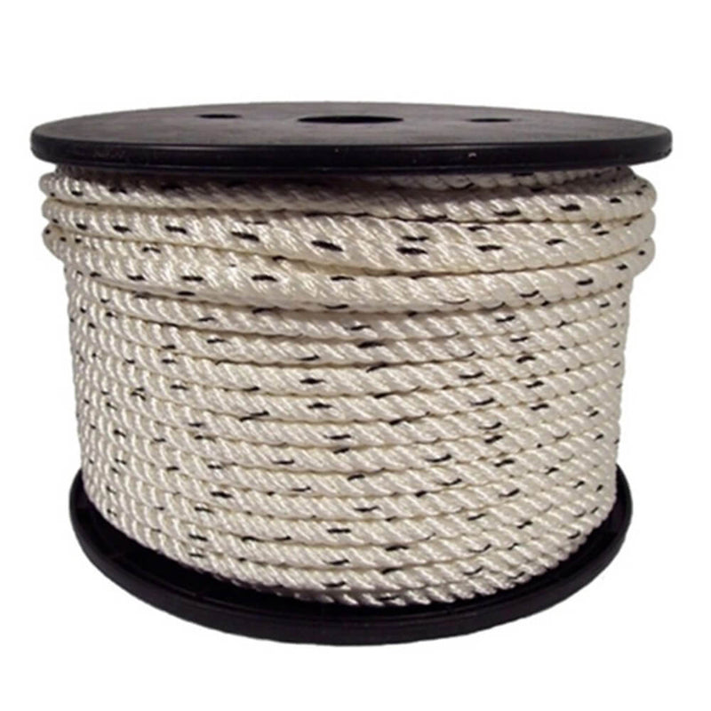 Nylon White + Black Fleck Rope 100m Roll