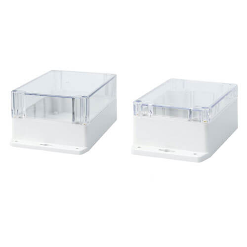 Polycarbonate Clear Lid Enclosure with Flange