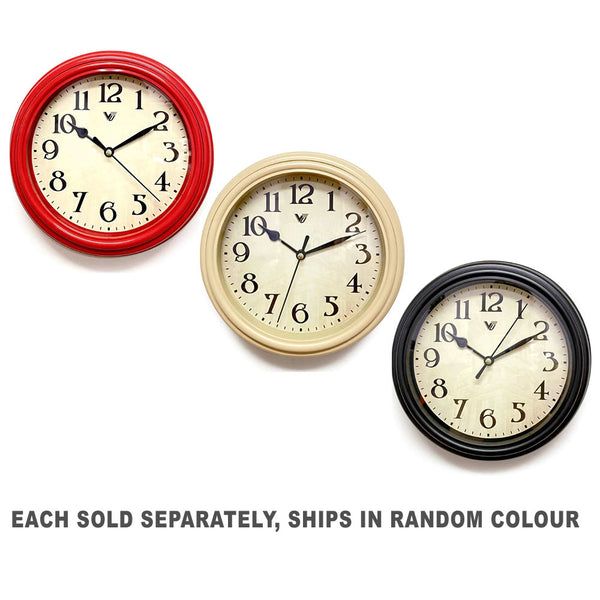 Tiny Ripple Frame & Vintage Print Wall Clock (Random)