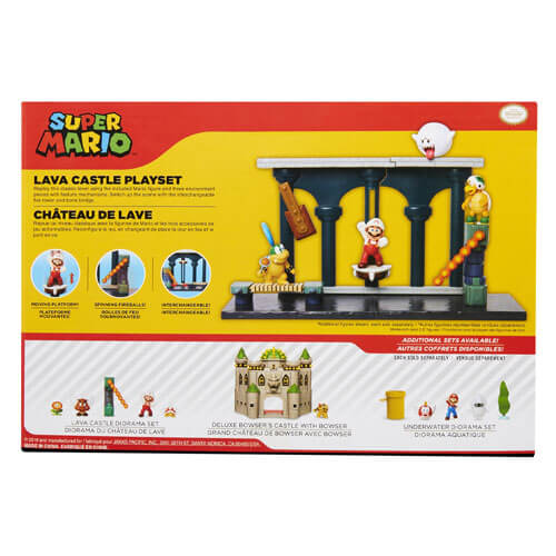 World of Nintendo 2.5" Lava Castle Playset Figures