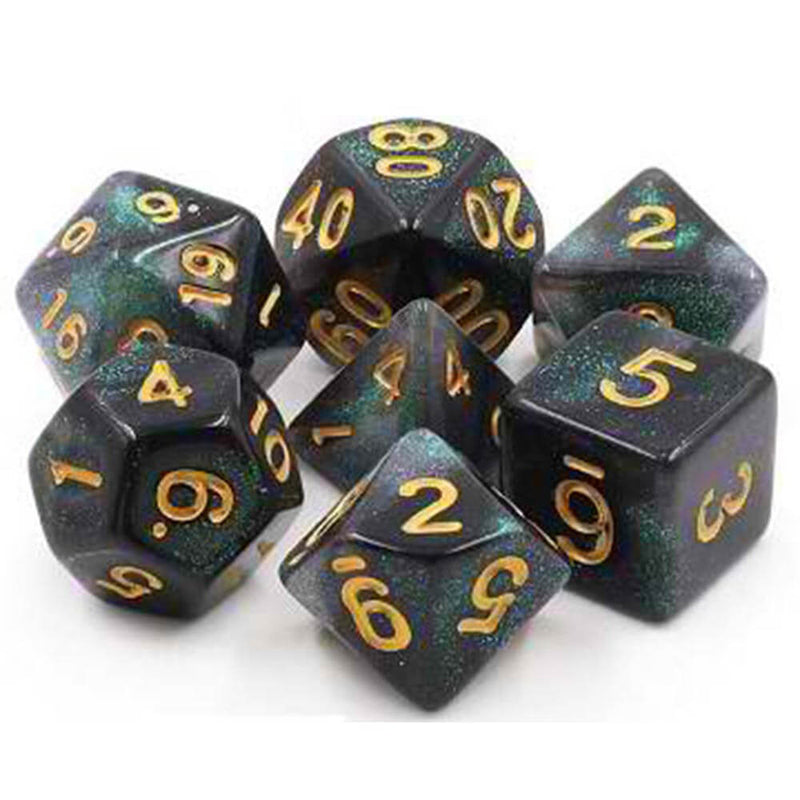 TMG Dice Totally Not Evil Black Aurora (Set of 7)