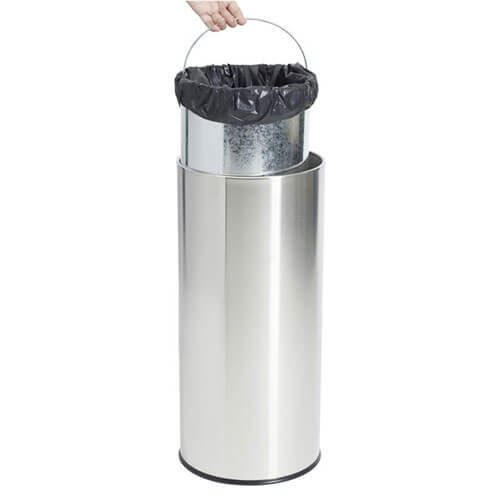 Weatherdon Brushed Stainless Steel Bin 45L